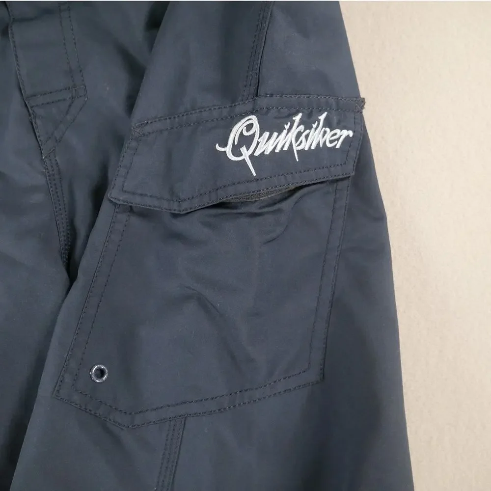 Quiksilver Surf Board Shorts Swim Trunks‎ Men's Size 38 Navy Blue / Light Blue